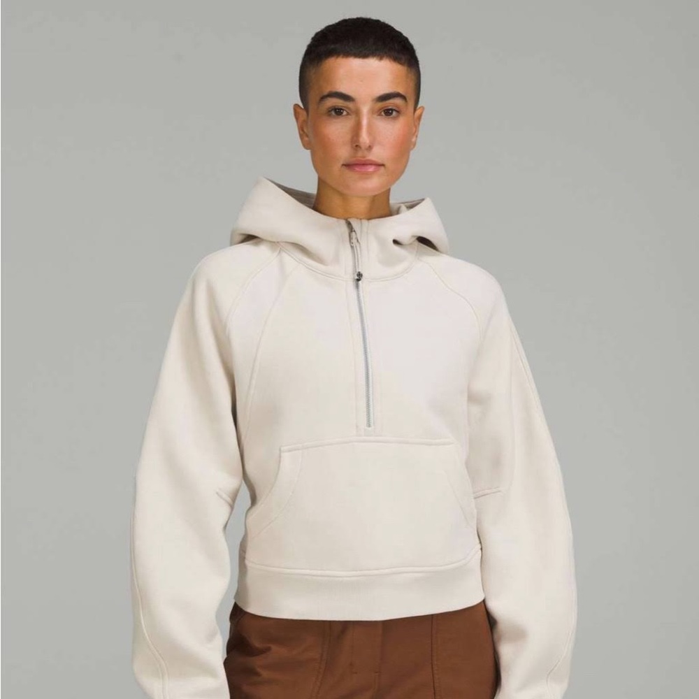 Lululemon Scuba Oversized Half-Zip Hoodie in 
Natural Ivory M/L